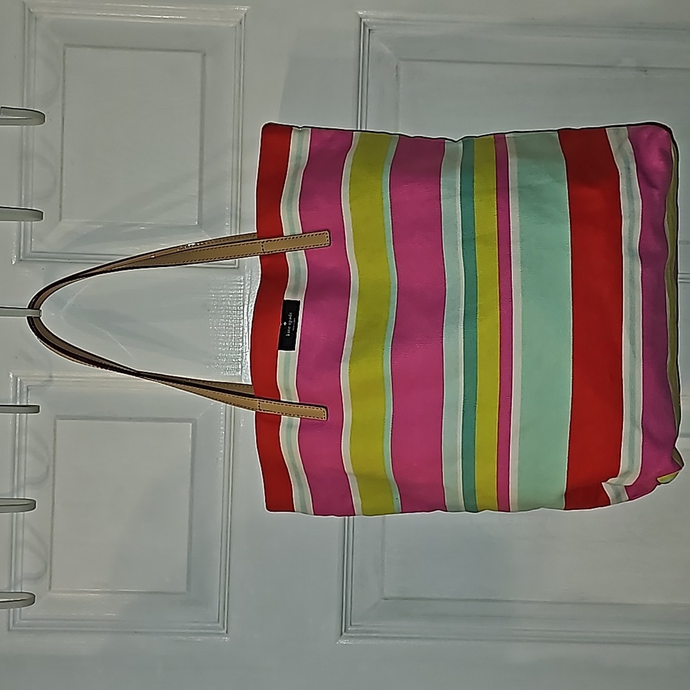KATE SPADE WOMENS STRIPED TOTE BAG NWOT
